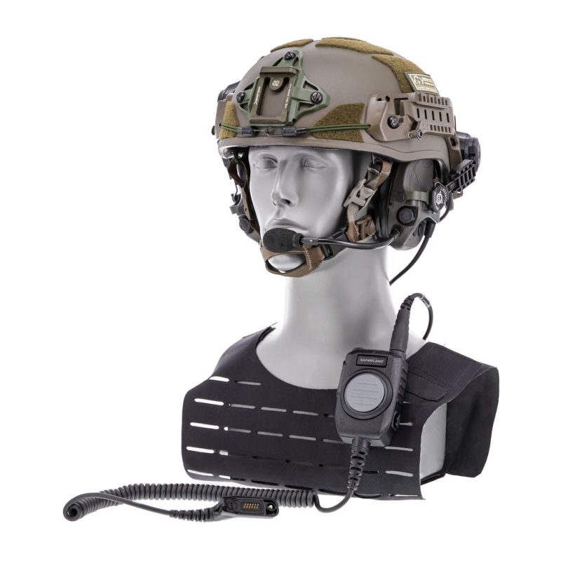 COM Tactical Speaker Microphone TSM II Delta Heltmet Liberator With Mannequin 1024x1024 22a0016