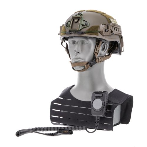 COM Tactical Speaker Microphone TSM II Delta Heltmet With Mannequin 1024x1024 22a0016