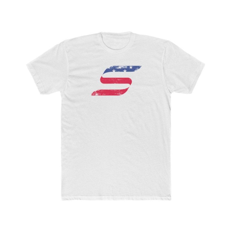 mens 1776 tee color solid white