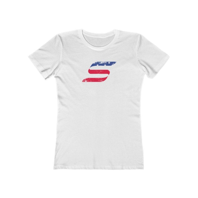 womens 1776 tee color solid white